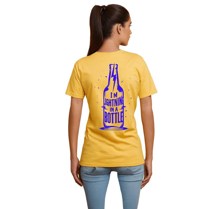 Yellow Lightning in the Bottle back T-shirt