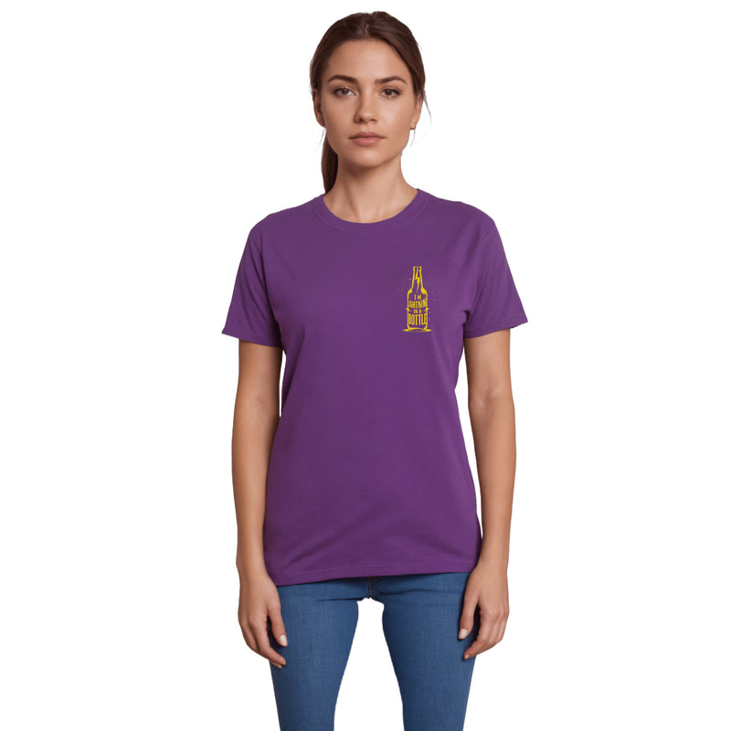 Purple I am Lightning in The Bottle front T-shirt