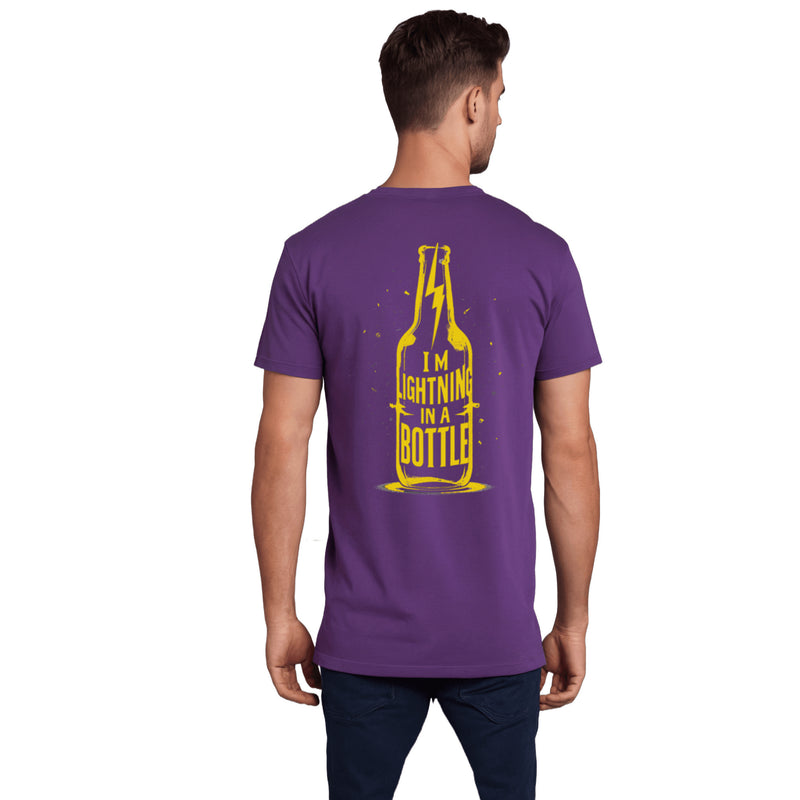 Purple I am Lightning in The Bottle back T-shirt